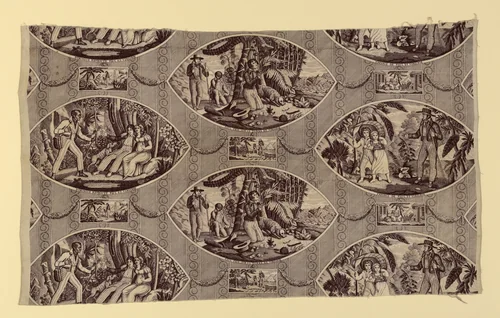 “Paul and Virginie” Furnishing Fabric by Tony Johannot, textile, 1818-1830