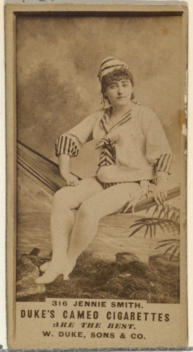 Card Number 316, Jennie Smith, from the Actors and Actresses series (N145-5) issued by Duke Sons & Co. to promote Cameo Cigarettes by W. Duke, Sons & Co., photograph, 1880-1889