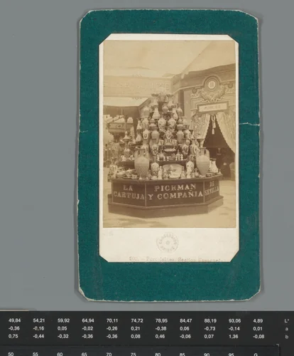 Porselein op de Spaanse afdeling van de Wereldtentoonstelling van Parijs, 1867 by Léon & Lévy, photograph, 1867