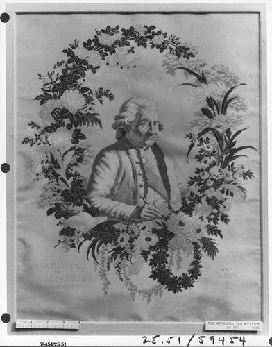 Portrait of Philippe de la Salle (1723–1805) by J.T. Reybaud, textile, 1854