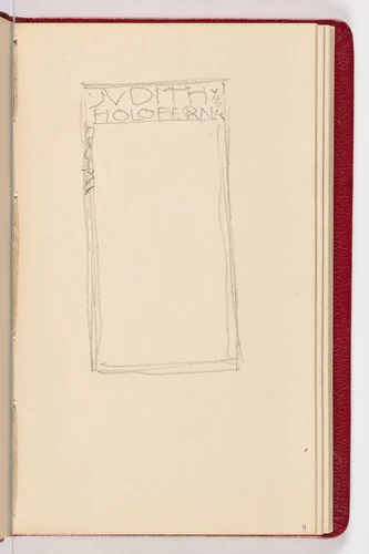 Page 9 by Gustav Klimt, sketchbook, 1898