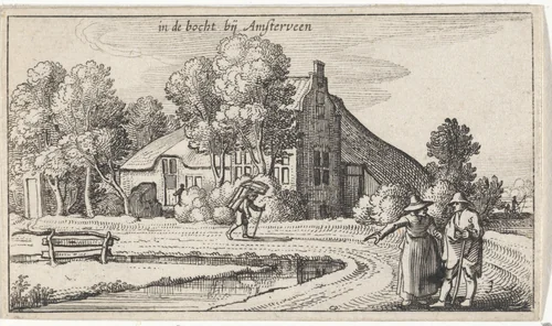 Landweg bij Amstelveen by Claes Jansz Visscher, print, 1612-1652