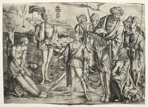 The Story of the Dead King and his Three Sons by Master MZ, print, 1500-1503