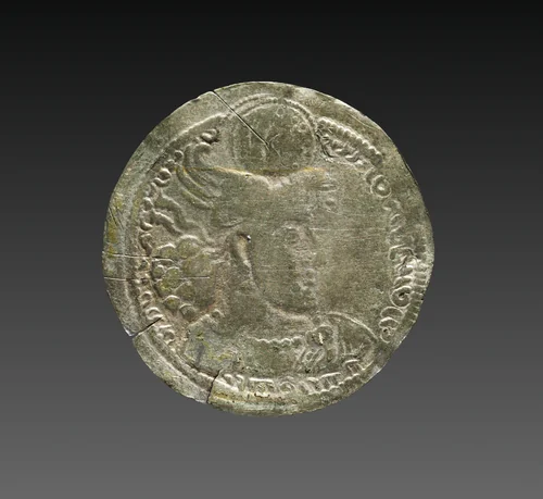 Drachma: Bust of Hormizd II, r., wearing crown (obverse) by Unknown, metalwork, 302-309