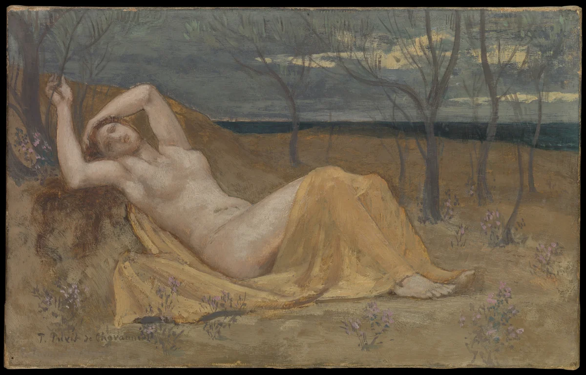 Tamaris by Pierre Puvis de Chavannes, painting, 1886-1887