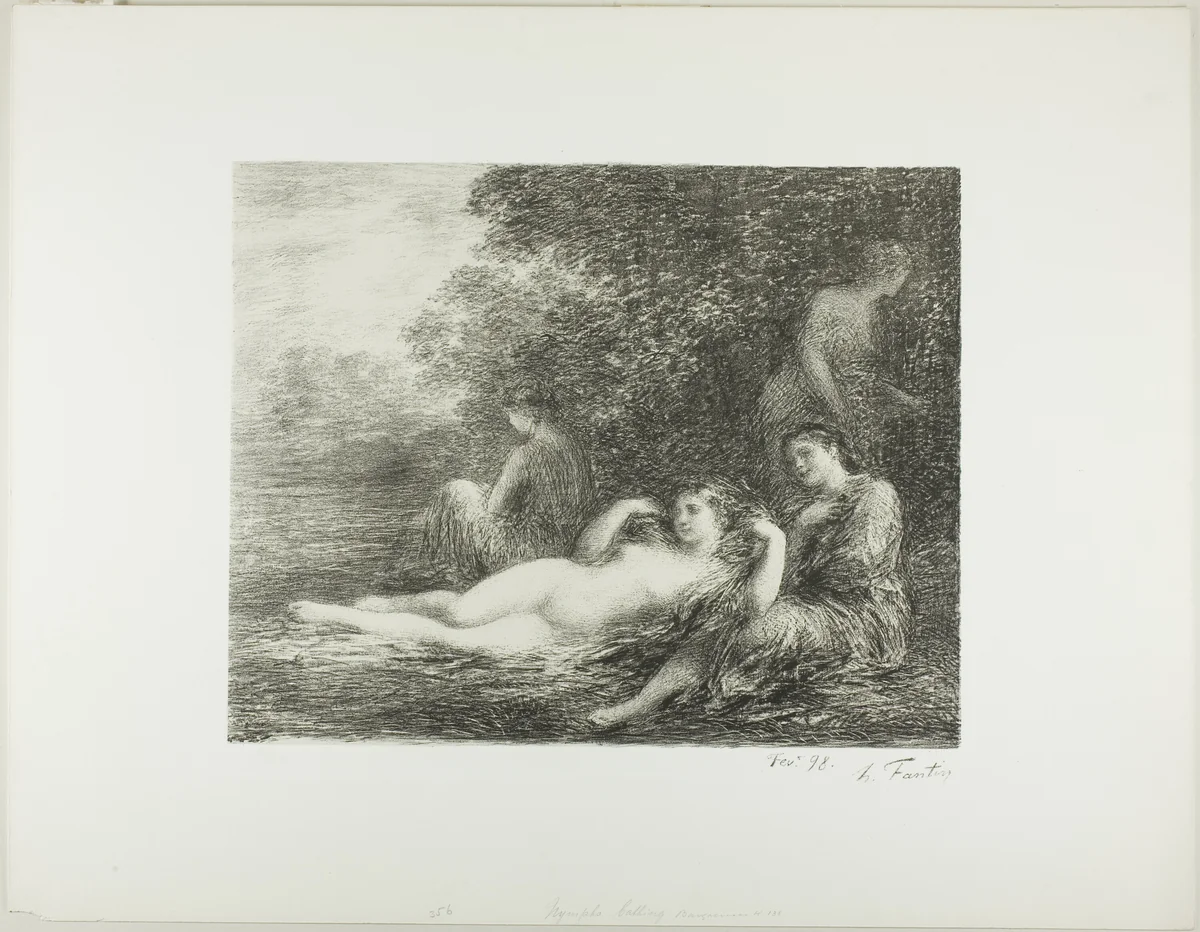 Bathing Women, fourth large plate by Henri Fantin-Latour, print, 1898