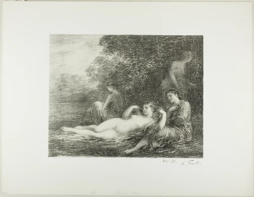 Bathing Women, fourth large plate by Henri Fantin-Latour, print, 1898