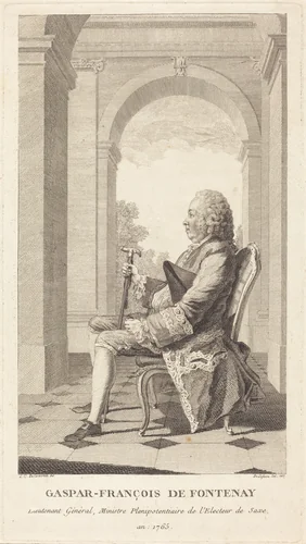 Gaspar-François de Fontenay by Jean-Baptiste Delafosse, print, 1765