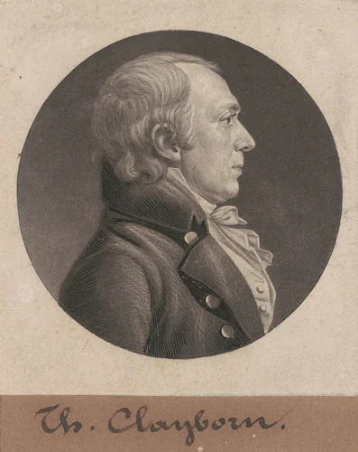 Thomas Claiborne by Charles B. J. Févret de Saint-Mémin, print, 1805