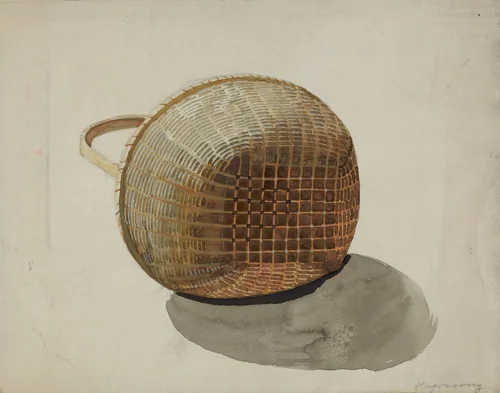 Shaker Basket by Kapousouz, index of american design, 1935-1942