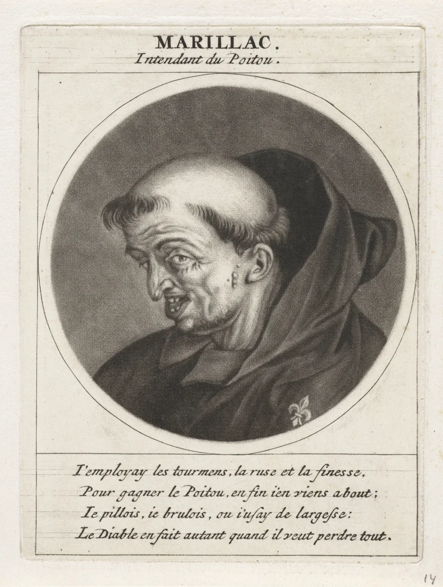 Portret van René de Marillac by Jacob Gole, print, 1691