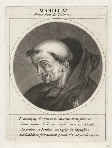Portret van René de Marillac by Jacob Gole, print, 1691