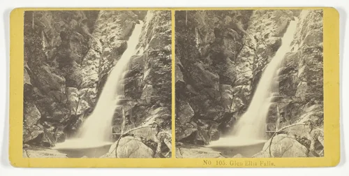 Glen Ellis Falls by Kilburn Brothers, photograph, 1855-1875