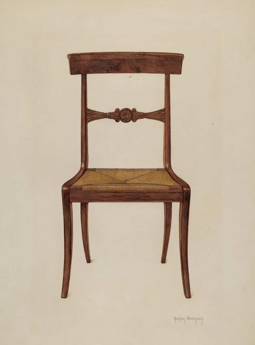 Chair by Helen Bronson, index of american design, 1937