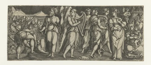 Triomf van Mirjam by Monogrammist AC, print, 1520-1562
