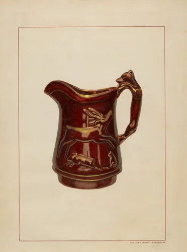Crockery Pitcher by Ernest A. Towers, Jr., index of american design, 1938