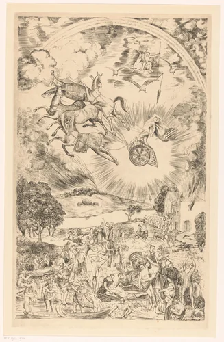 Val van Phaëton by Marius Holleman, print, 1918