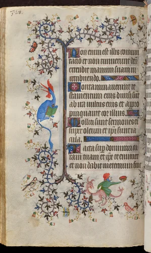 Hours of Charles the Noble, King of Navarre (1361-1425): fol. 164v, Text by Master of the Brussels Initials and Associates, book, 1400-1410