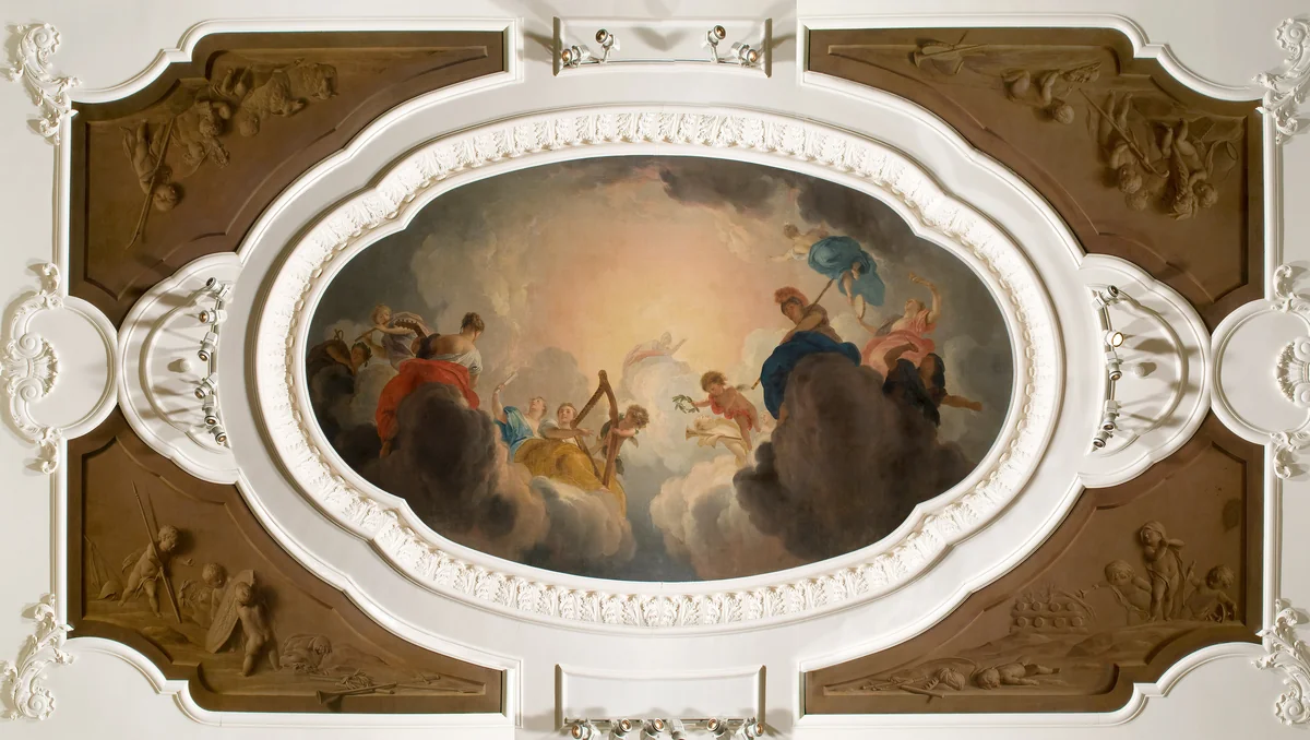Apollo Surrounded by the Nine Muses by Jacob de Wit, painting, 1743