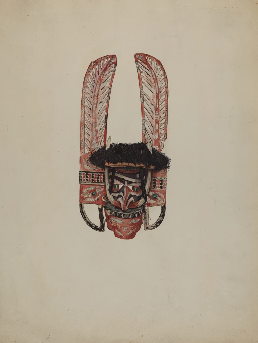 Dance Mask by Joseph Coyle, index of american design, 1935-1942