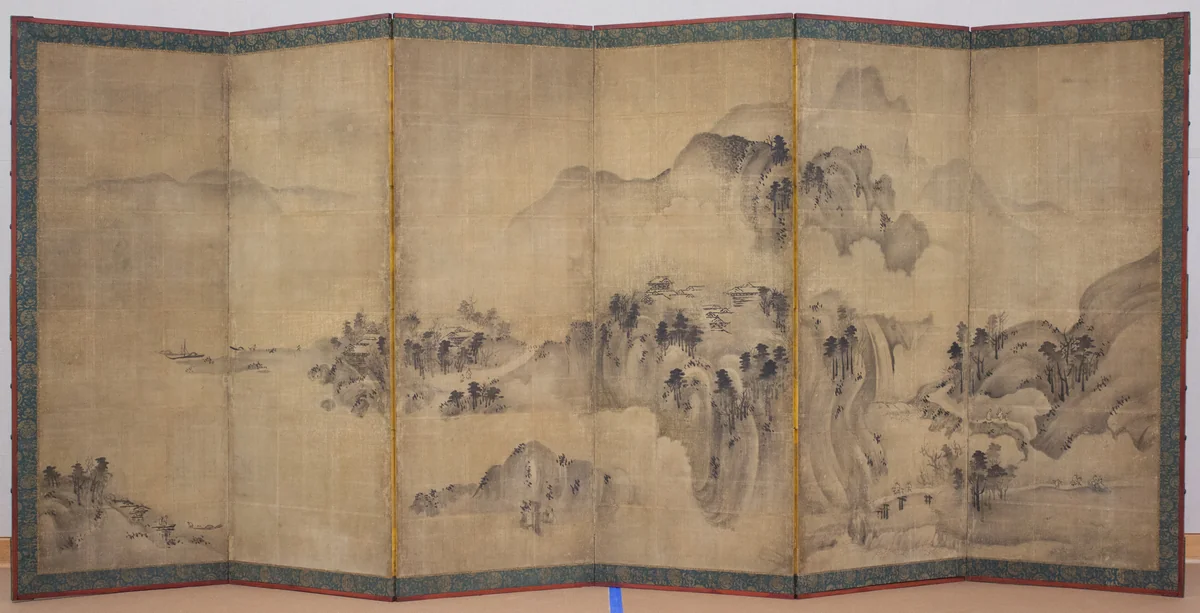 Landscape by Sesson Shūkei (雪村周継), painting, 1500-1599