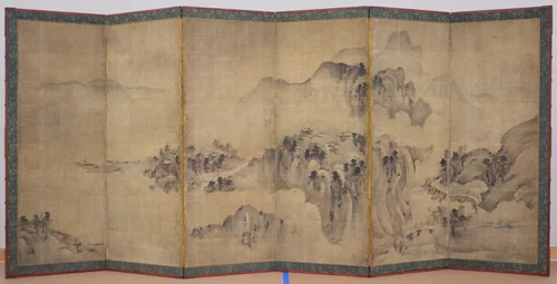 Landscape by Sesson Shūkei (雪村周継), painting, 1500-1599