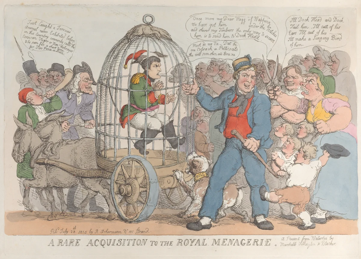 A Rare Acquisition to the Royal Menagerie by Thomas Rowlandson, print, 1815