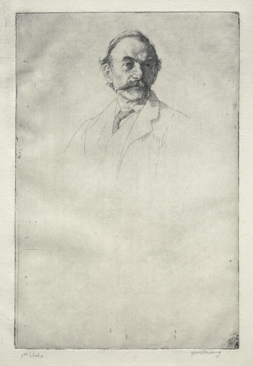 Thomas Hardy, No. 1 by William Strang, print, 1893