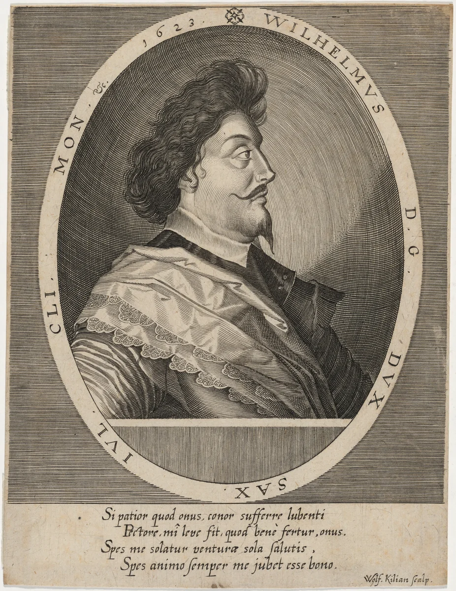 William, Duke of Saxony by Wolfgang Kilian, print, 1623
