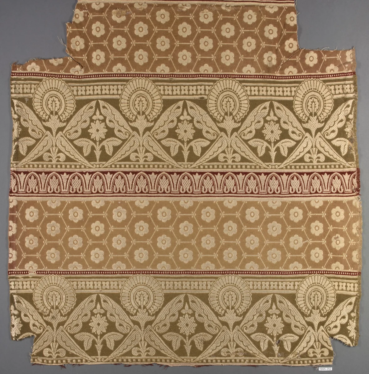 Piece by Christopher Dresser, textile, 1868-1878