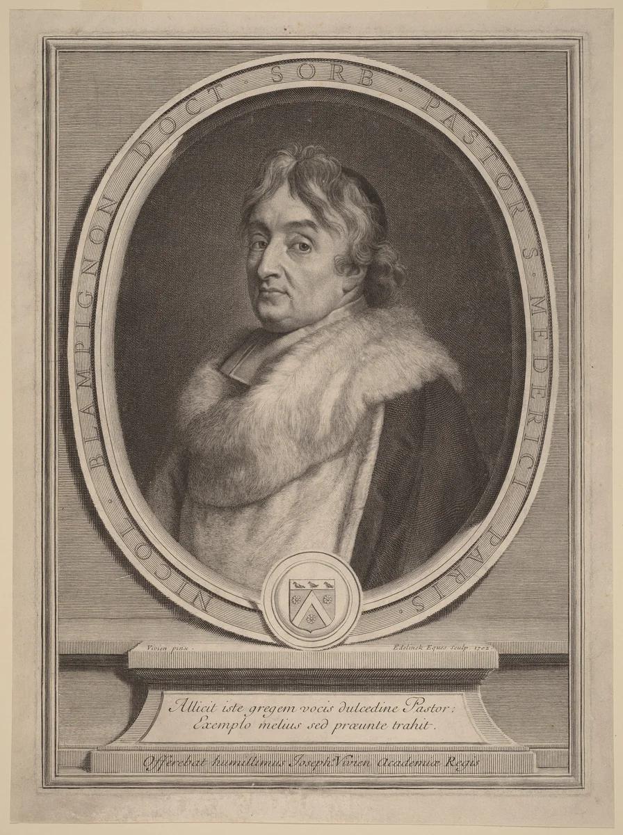 Nicolas de Blampignon by Gerard Edelinck; Joseph Vivien, print, 1702