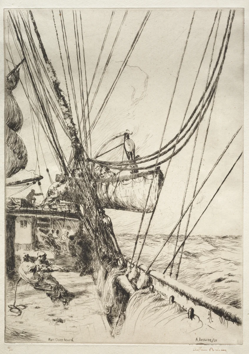 Man Overboard by Arthur John Trevor Briscoe, print, 1926