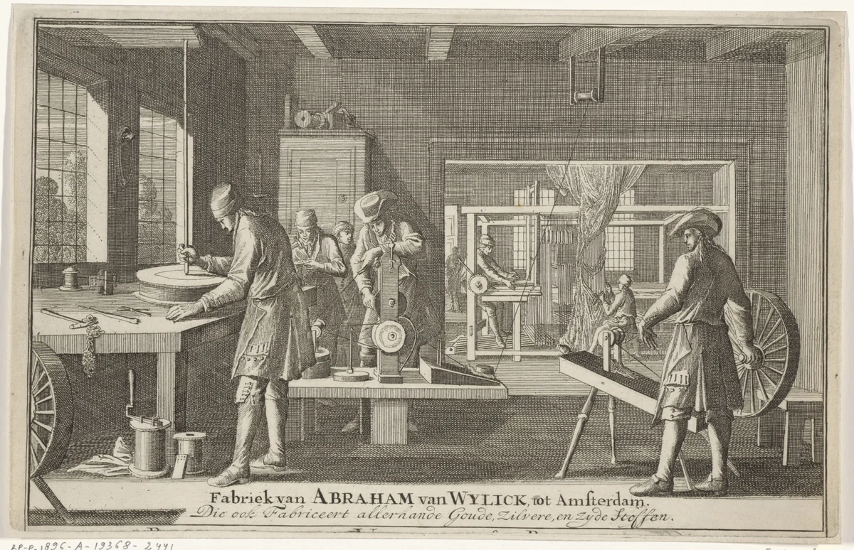 Adreskaart van Abraham van Wylick by Caspar Luyken, print, 1706