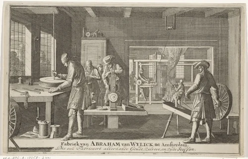 Adreskaart van Abraham van Wylick by Caspar Luyken, print, 1706