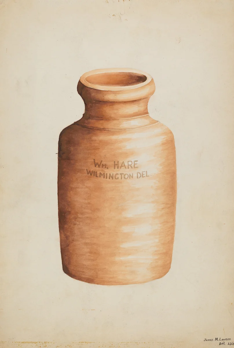 Crock by James M. Lawson, index of american design, 1936