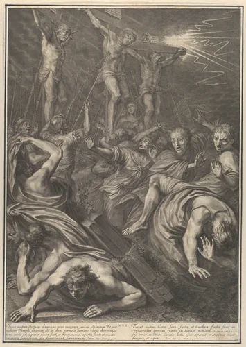 Christ on the Cross, from The Passion of Christ, plate 21 by Grégoire Huret, print, 1664