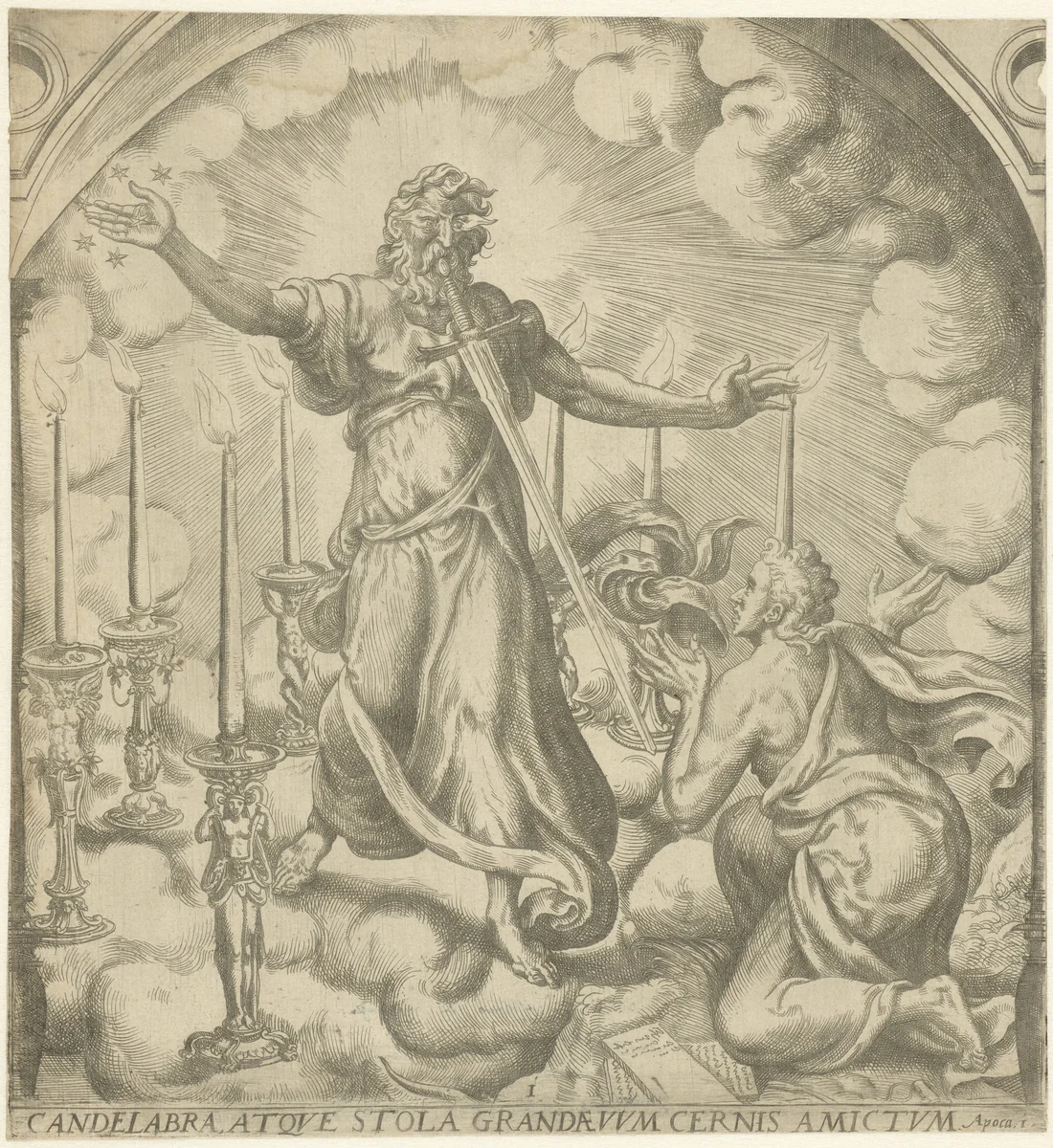 Johannes voor de zoon van God by Gerard van Groeningen, print, 1563-1574
