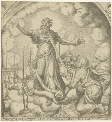 Johannes voor de zoon van God by Gerard van Groeningen, print, 1563-1574