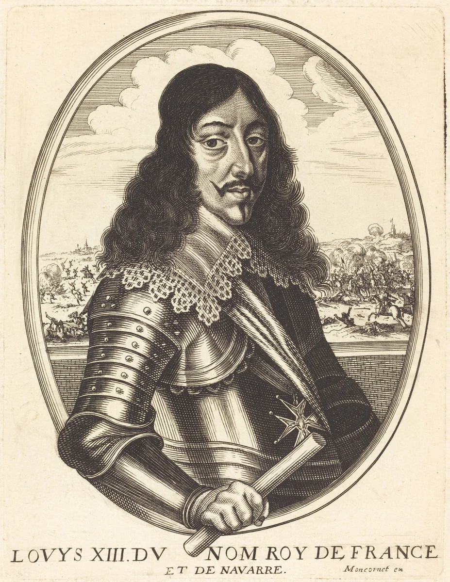Louis XIII, King of France by Balthasar Moncornet, print, 1600-1668