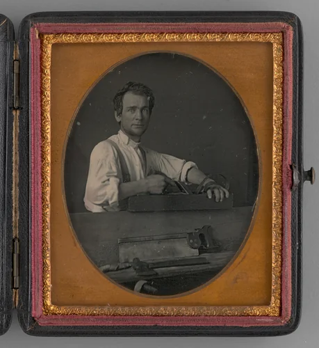 Untitled (Portrait of a Carpenter) by Boston School, other, 1857