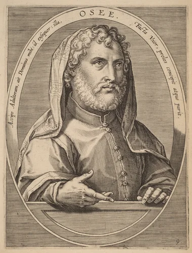 Hosiah by Theodor Galle; Jan van der Straet, print, 1613