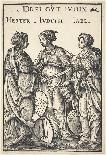 Hester, Judith and Jael by Hans Burgkmair, print, 1516