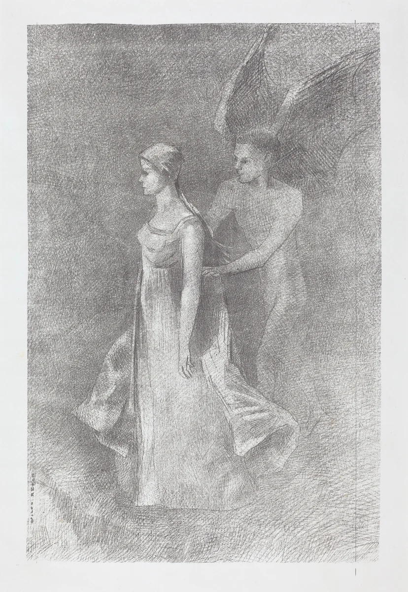 The Haunting (Hantise) by Odilon Redon, print, 1893
