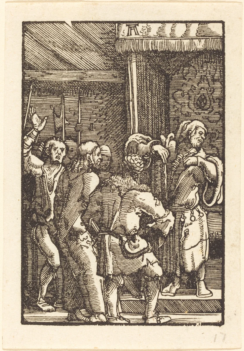 Christ before Caiaphas by Albrecht Altdorfer, print, 1513