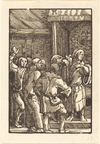 Christ before Caiaphas by Albrecht Altdorfer, print, 1513