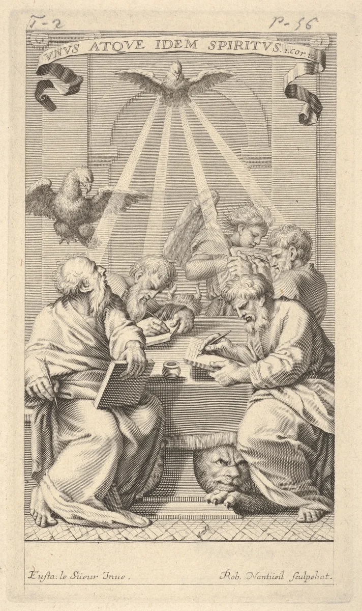 The Four Evangelists by Robert Nanteuil, print, 1648-1658
