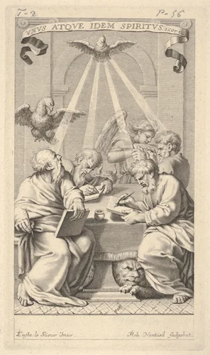 The Four Evangelists by Robert Nanteuil, print, 1648-1658