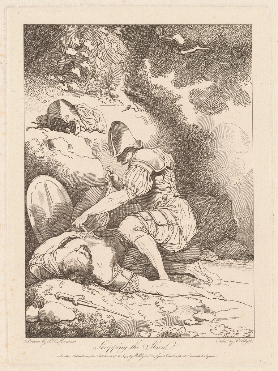 Stripping the Slain by Robert Blyth
John Hamilton Mortimer, print, 1779