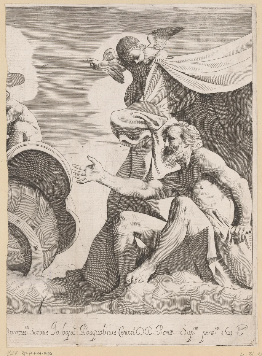 Kruisafneming by Ugo da Carpi, print, 1518