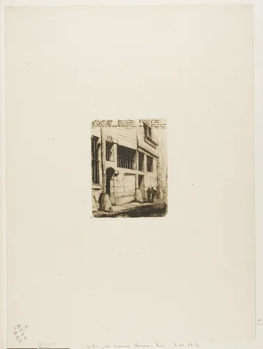 La rue des Mauvais Garçons by Charles Meryon, print, 1854